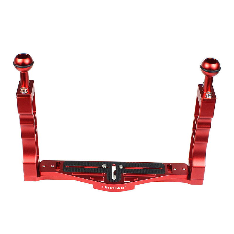 FEICHAO  Aluminum Alloy Diving Dual Handheld Grip Underwater Tray Video Stabilizer Rig for Gopro13 Sony DSLR Camera Photography Accessories
