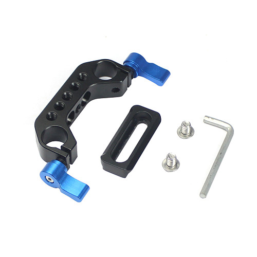 FEICHAO 15mm Rail Dual Rod Clamp Kit with 48mm Quick Release Camera Rail Slider for Handle Clamp DSLR Camera Cage
