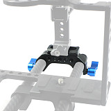 FEICHAO 15mm Rail Dual Rod Clamp Kit with 48mm Quick Release Camera Rail Slider for Handle Clamp DSLR Camera Cage