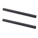 BGNING2x 15mm / 19mm Carbon Fiber Rod 6 /8 /10 /12 /16  Inch Tubes for DSLR Rail Support System Rig Follow Focus Photography Accessory