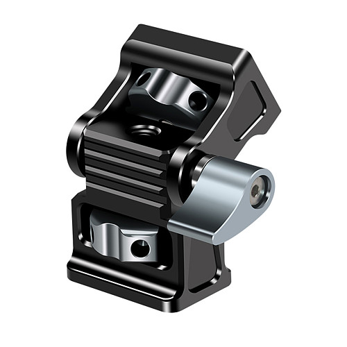 Feichao Universal SLR Cameras Tripod Head Lockable Cold Shoe Mount 360degree Rotation with 1/4 Screws Arri Hole Base Monitor Bracket