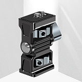 Feichao Universal SLR Cameras Tripod Head Lockable Cold Shoe Mount 360degree Rotation with 1/4 Screws Arri Hole Base Monitor Bracket
