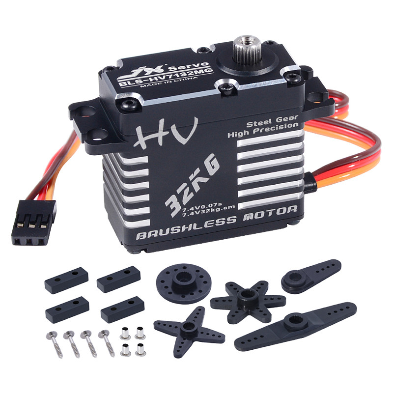 JX Servo BLS-HV7132MG 32KG 7.4V 0.07sec Steel Gear High Precision Digital Brushless For RC Car Robot Airplane Drone