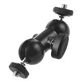 Feichao Universal SLR Camera Mini Magic Arm Bracket Monitor Support Hot Shoe Ball Head Mount Adapter Small Double 1/4 Screw Steel Balls