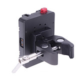 BGNING Mini V-lock Mount Quick Release Battery Power Supply Plate Adapter Buckle w/ D-tap Crab Claws Clamp for Sony NP-F Monitor Camera