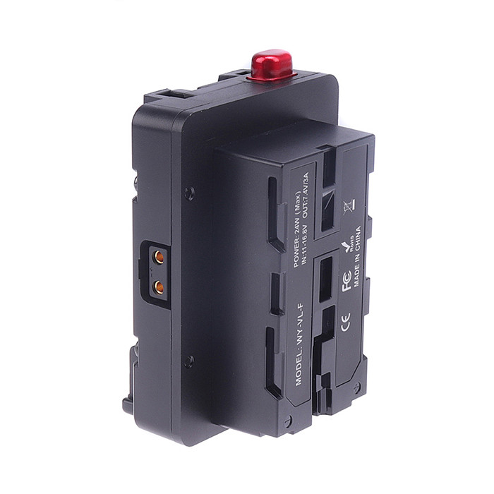BGNING Mini V-lock Mount Quick Release Battery Power Supply Plate Adapter Buckle w/ D-tap Crab Claws Clamp for Sony NP-F Monitor Camera