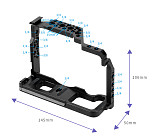 FEICHAO DSLR Camera Cage Protective Case Rig Frame Kit for Fujifilm XT3 XT2 SLR with Top Handle Grip Cold Shoe Dovetail Rail Slide Mount