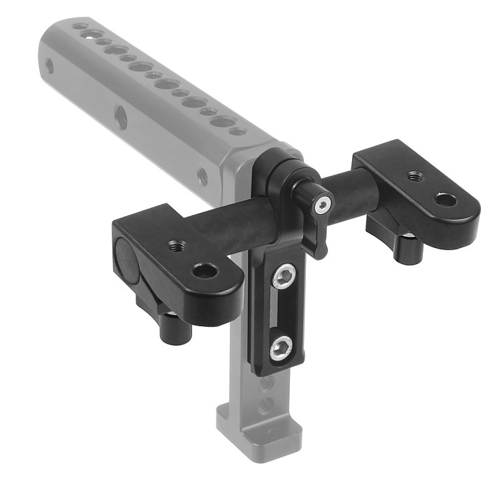 Universal SLR Camera Standard Single 15mm Rod Clamp NATO Safety Rail &1/4 -20 Screws Mount For DSLR Cage Rig Follow Focus System