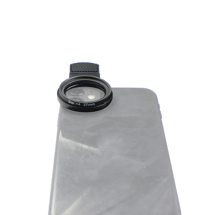 FEICHAO 37MM Mobile Phone Filter Clip Large Hole Metal Thread Wide-Angle Mobile Phone Lens Clip With 4-Line Star Light /UV /CPL Filter