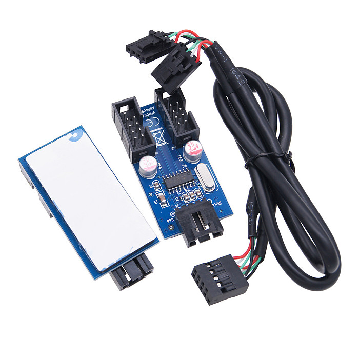 XT-XINTE Motherboard USB 9Pin Interface Header Splitter 1 To 2/1 To 4 Female Extension Splitter Cable 9-Pin USB HUB Connectors
