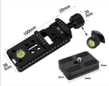 FEICHAO Universal DSLR Cameras Tripod Quick Release Plate Clamp 100mm Rail Slide PU50 Board Ball Head SLR Telephoto Lens Support Bracket