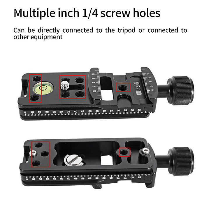 FEICHAO Universal DSLR Cameras Tripod Quick Release Plate Clamp 100mm Rail Slide PU50 Board Ball Head SLR Telephoto Lens Support Bracket