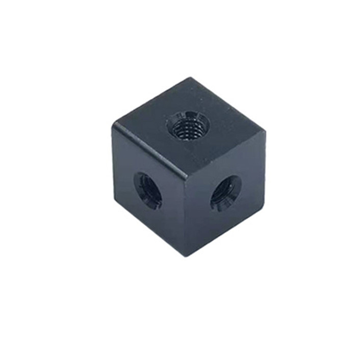 XT-XINTE 2x Aluminum 6-sided M3 Screw Holes Nut 6-hole Locking Connection Block for SLR Cameras Photo Foot Spikes Thumb Screw Chassis