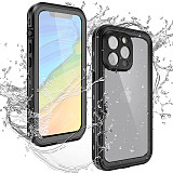 FCLUO Luxury Shockproof Waterproof Case For iphone 13 Pro Max Shell for iphone13 Mini 13pro Hard Frame Silicon Transparent Back Cover