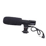 BGNing Professional Condenser Microphone 3.5mm Recording Microphone Interview Mic for DSLR SLR Camera Video DV Camcorder