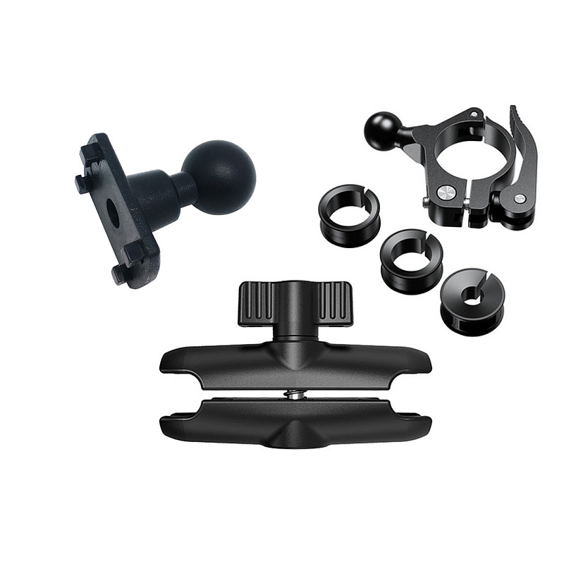 FEICHAO Camera Bike Bracket Double Ball Head Bracket Mount 22-32mm Suitable for Gopro Garmin GPS DVR
