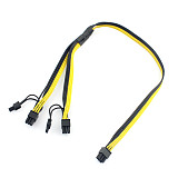 XT-XINTE 10x PCI-E PCIE 6Pin to Dual 8Pin 6+2Pin Adapter Cable Graphics GPU Video Power Cable Module Splitter Wire 16AWG for Miner Mining