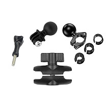 FEICHAO camera motorcycle rearview mirror bracket bicycle double ball head mount 10-16mm suitable for GOPRO10/9 DJI osmo action/instar360