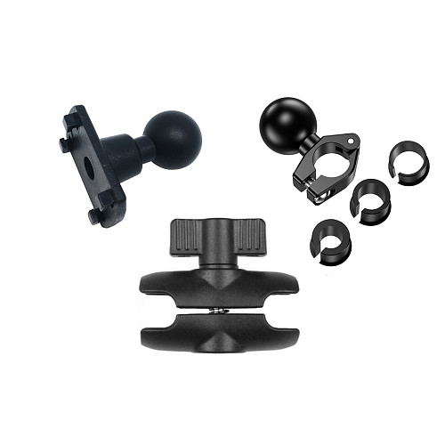 FEICHAO Camera Motorcycle Rearview Mirror Bracket Bicycle Double Ball Head Mount 10-16mm Pipe Diameter Suitable for Gopro Garmin GPS DVR
