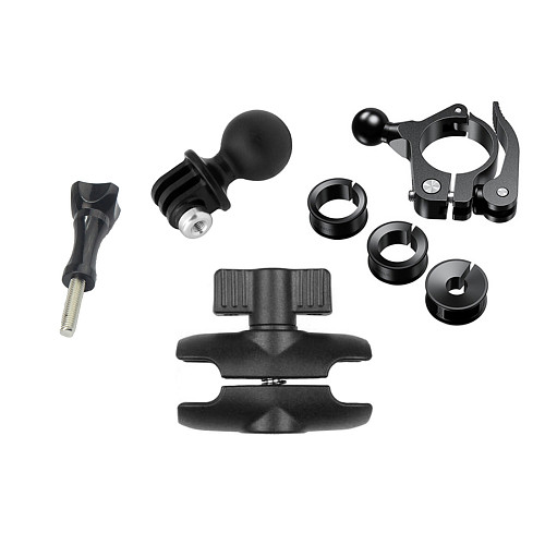 FEICHAO camera bicycle handlebar bracket double ball head holder 22-32mm suitable for GOPRO10/9 DJI osmo action/instar360