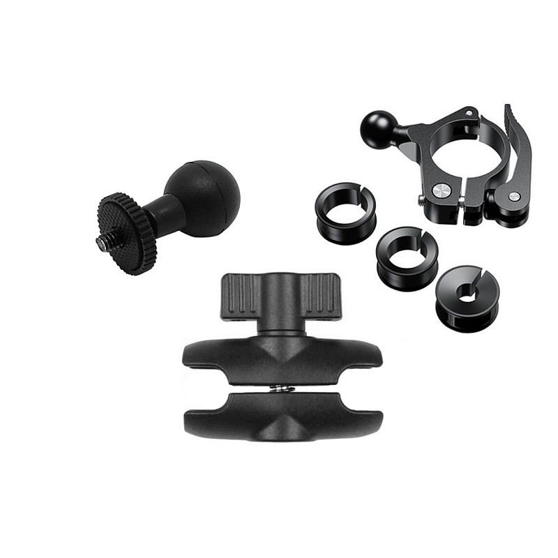 FEICHAO Camera bicycle handlebar bracket double ball head holder 1/4 interface 22-32mm suitable for GOPRO10/9 DJI osmo action/instar360
