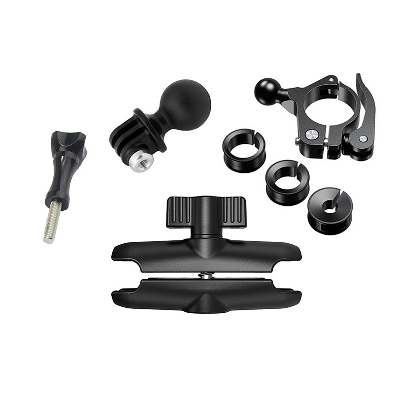 FEICHAO camera bicycle handlebar bracket double ball head holder 22-32mm suitable for GOPRO10/9 DJI osmo action/instar360
