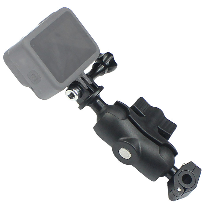 FEICHAO camera motorcycle rearview mirror bracket bicycle double ball head mount 10-16mm suitable for GOPRO10/9 DJI osmo action/instar360