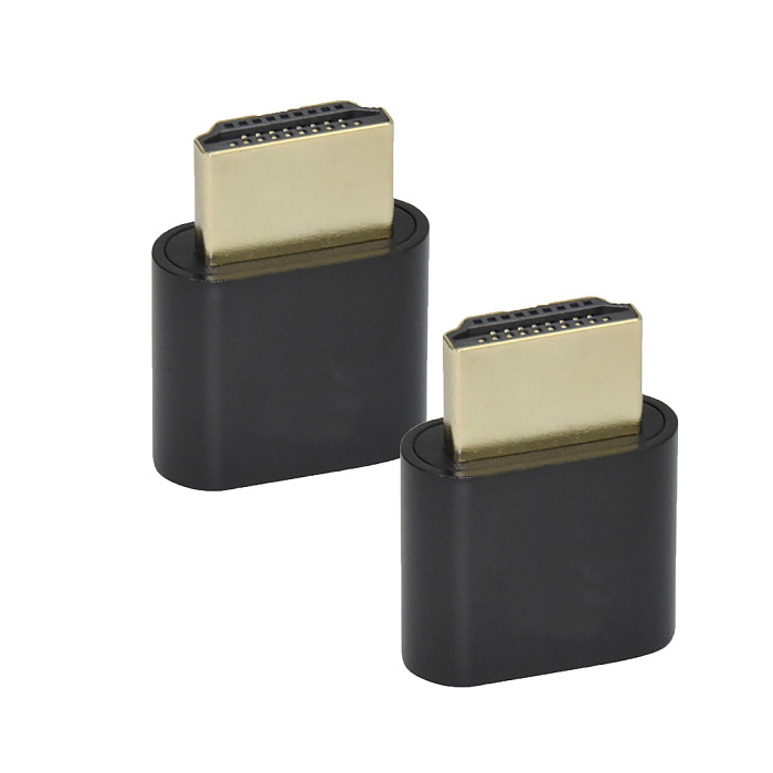 XT-XINTE 10Pcs Virtual Display Adapter HDMI-compatible 1.4 DDC EDID Dummy Plug Headless Ghost Display Emulator Video card Lock plate