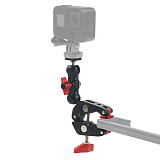BGNING Aluminum Alloy Mobile Phone SLRBGNING  Camera Monitor Flash Bracket Magic Arm Universal Dual Ball Head 75MM with Large Crab Claw Clamp