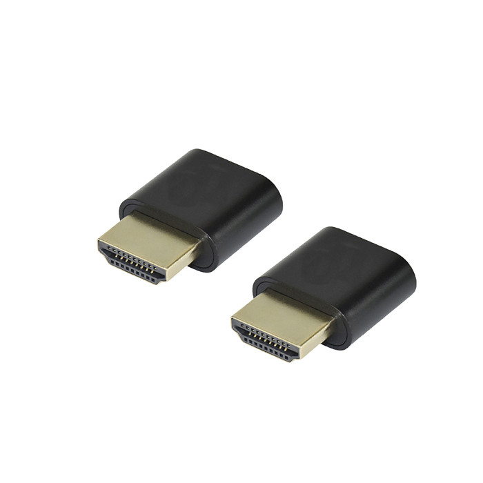 XT-XINTE 10Pcs Virtual Display Adapter HDMI-compatible 1.4 DDC EDID Dummy Plug Headless Ghost Display Emulator Video card Lock plate