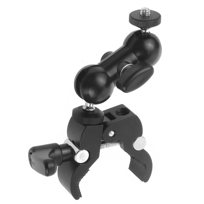 Universal SLR Camera Mini Magic Arm Bracket Monitor Support Hot Shoe Ball Head Mount Adapter with Super Clamp Claw Crab Clip