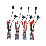 4PCS RC 10A Brushed ESC Two Way Motor Speed Controller No Brake For 1/16 1/18 1/24 Car Boat Tank