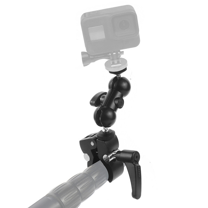 Universal SLR Camera Mini Magic Arm Bracket Monitor Support Hot Shoe Ball Head Mount Adapter with Super Clamp Claw Crab Clip