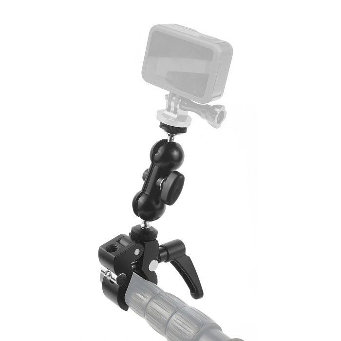 Universal SLR Camera Mini Magic Arm Bracket Monitor Support Hot Shoe Ball Head Mount Adapter with Super Clamp Claw Crab Clip