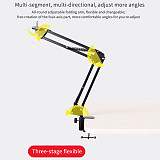 Flexible Microphone Scissor Arm Support Holder Tripod Stand Foldable Cantilever Bracket with Desktop Clip Universal Shock Mount