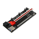 XT-XINTE New Ver12 pro PCIE Riser 1x to 16x Graphic Extension with 3528 colorful flash LED for Bitcoin GPU Mining Powered Riser Adapter Card