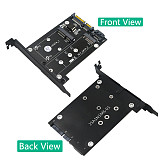 XT-XINTE Upgrade Version 2 In 1 mSATA / M.2 NGFF SSD To Dual SATA3 Converter Adapter Card With Full Height Profile Bracket