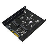 XT-XINTE Upgrade Version Dual MSATA SSD To Dual SATA3 Converter Adapter Card With 3.5 Inch HDD Bracket