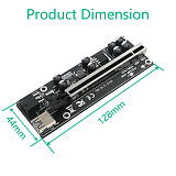 XT-XINTE New Version 009S Plus PCIE Riser 1x to 16x Graphic Extension r for Bitcoin GPU Mining Powered Riser Adapter Card