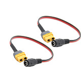 2PCS Goggles B6 Charger Cable Battery Charging Cable Adapter XT60 Plug to DC 5.5 2.1mm for Fatshark Skyzone 03 FPV Accessories