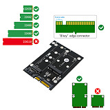XT-XINTE Upgrade Version 2 In 1 mSATA / M.2 NGFF SSD To Dual SATA3 Converter Adapter Card With Full Height Profile Bracket