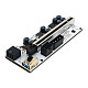 XT-XINTE New Version 010-X PCIE Riser 1x To 16x Graphic Extension With Flash LED For Bitcoin GPU Mining Powered Riser Adapter Card