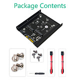 XT-XINTE Upgrade Version Dual MSATA SSD To Dual SATA3 Converter Adapter Card With 3.5 Inch HDD Bracket