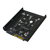 XT-XINTE Upgrade Version 2 In 1 MSATA / M.2 NGFF SSD To Dual SATA3 Converter Adapter Card With 3.5 Inch HDD Bracket