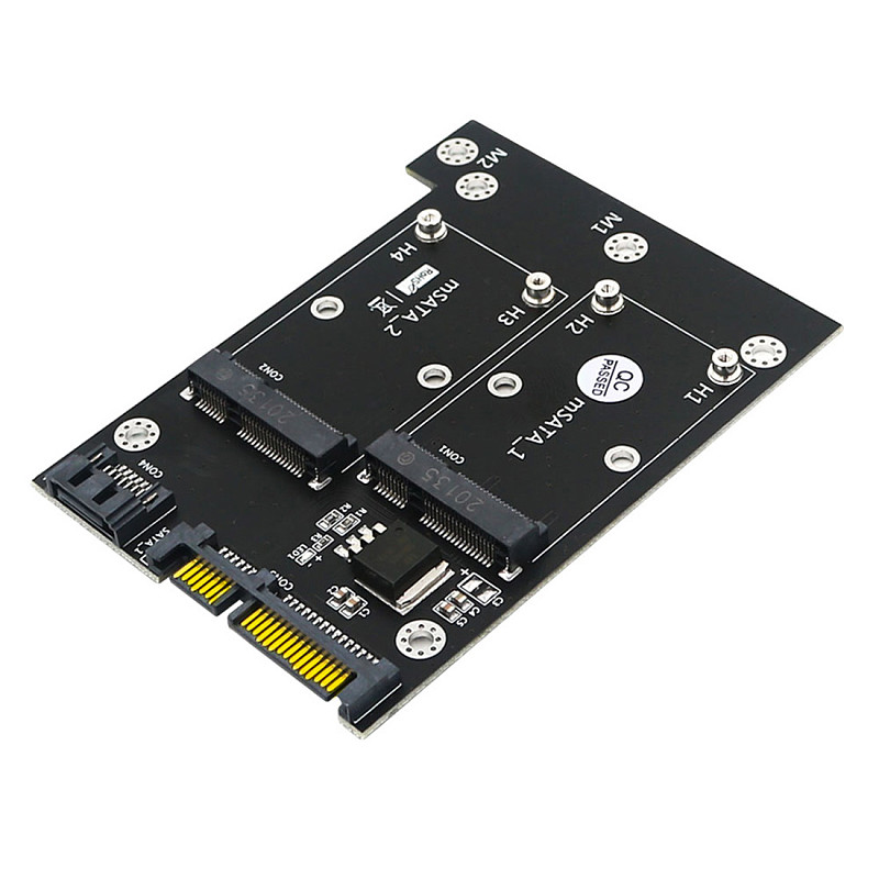 XT-XINTE Upgrade Version Dual mSATA SSD To Dual SATA3 Converter Adapter Card