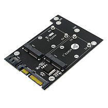 XT-XINTE Upgrade Version Dual mSATA SSD To Dual SATA3 Converter Adapter Card
