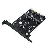 XT-XINTE Upgrade Version Dual mSATA SSD To Dual SATA3 Converter Adapter Card With Full Height Profile Bracket