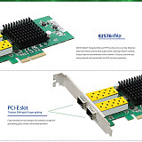 DIEWU Computer Network Card Intel82576 Gigabit Dual Port Fiber Server Network Card Intel Desktop Server Network Card PC Expansion Card