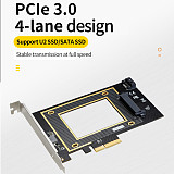 DIEWU U.2 (SFF-8639) Drive to PCIe Host Adapter PCIe 3.0 M.2 SSDs PCI PCI Express x4 lane host adapter NVMe SSD