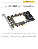 DIEWU U.2 (SFF-8639) Drive to PCIe Host Adapter PCIe 3.0 M.2 SSDs PCI PCI Express x4 lane host adapter NVMe SSD